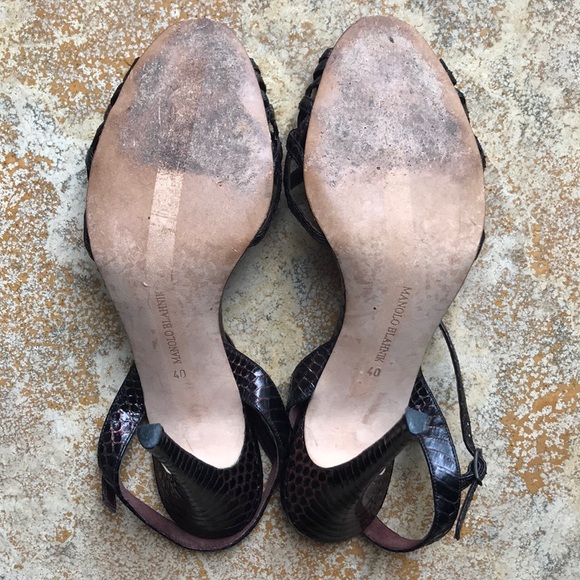💥💥💥Sexy Snakeskin Manolo Blahnik Heels size 40 - Picture 3 of 5